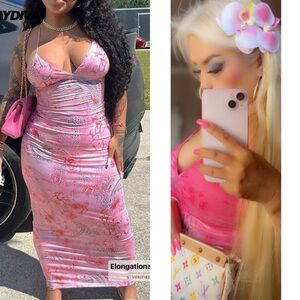 SHEIN Hot Pink Maxi Dress